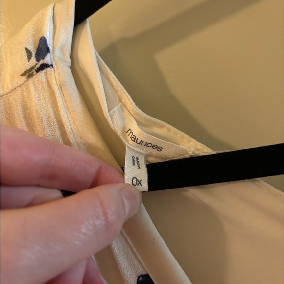 Maurices White Dress with Blue Floral Pattern - Picture 2 of 2